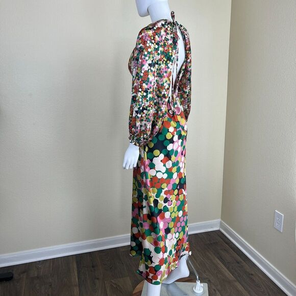 Anthropologie Porridge Women's Size S Polka Dots Maxi Dress Party Boho Vacation - Picture 14 of 17